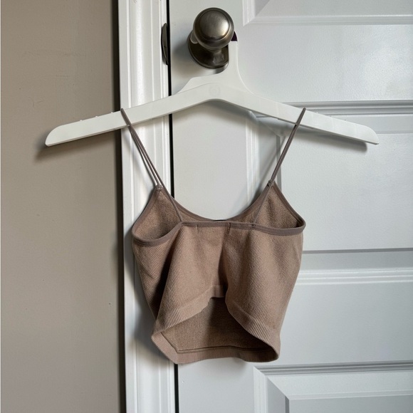 Essentials Brown Fitted Crop Camisole - Picture 4 of 4